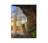 1000 Pieces Puzzles for Adults，Island's spectacular waterfall before sunset，for Family Games, Puzzle for Gifts, Funny Puzzle for Education（38x26cm）-AP83