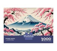 1000 Pieces Puzzles for Adults Japanese Cherry Blossom Wall Mural Jigsaws for Adults Relax Games Enhance Memory Unique Gifts for Birthday And Christmas 38x26cm/1000pcs