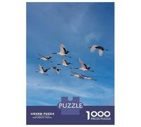 1000 Pieces Puzzles for Adults Japanese Cranes Bird Fly Jigsaw Puzzle Hands-on Game Home Decoration Unique Gifts for Birthday And Christmas 52x38cm/1000pcs