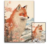 1000 Pieces Puzzles for Adults Japanese Fox Impossible Jigsaw Puzzles for Adults Perfect for Teenagers Family Bonding Brain Teaser DIY Home Decor Gift 1000 PCS(38x26cm)