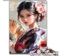 1000 Pieces Puzzles for Adults Japanese Geisha 1000Pc Adults Jigsaw Puzzle for Birthdays, Holidays, And Special Occasions (Size 50x75cm)