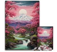 1000 Pieces Puzzles for Adults Japanese Mountain Landscape Impossible Jigsaw Puzzles for Adults Family Interactive Game, Craft Gift with Colorful Artwork 1000 PCS(38x26cm)