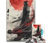 1000 Pieces Puzzles for Adults Japanese Warrior Dragon Analysis And Logic Practical Game Suitable for Ages 14 And Up (size 50x75cm)