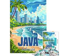1000 Pieces Puzzles for Adults Java Island Indonesia Puzzles for Adults Hands-on Game Analysis And Logic Unique Gifts for Birthday And Christmas (Size 38x52cm)