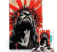 1000 Pieces Puzzles for Adults Jesus Christ Artwork Made of cardboard,Suitable for ages 14 and up Educational games Improving love between couples。size:26x38cm/10.24x14.96inch