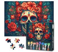 1000 Pieces Puzzles for Adults Jigsaw Puzzle Educational Games - 20" x 28" Day of the Dead Themed Colorful Artwork Hard Difficult Challenging Puzzles - Mexican Skull Calavera