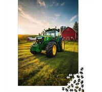 1000 Pieces Puzzles for Adults John Deere Tractor Farming Equipment Puzzles for Adults Hands-on Game But Fun And Humorous Parent-child Interaction 38x26cm/1000pcs