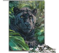 1000 Pieces Puzzles for Adults Jungle Black Leopard 1000Pc Adults Jigsaw Puzzle for Birthdays, Holidays, And Special Occasions (Size 26x38cm)