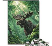 1000 Pieces Puzzles for Adults Jungle Moose Jigsaw Puzzles for Adults 1000 Piece Ideal Holiday Or Birthday Gift, Party Game Toy (Size 50x75cm)