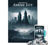 1000 Pieces Puzzles for Adults Kansas City View Family Game for Educational Game Challenge Toy Great Gifts And Toys Stress Reliever (Size 38x26cm)
