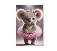 1000 Pieces Puzzles for Adults - Koala Ballerina Graceful Pose Challenging Brain Puzzle Games Decorative Jigsaw Puzzles for Recreational Activities