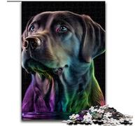 1000 Pieces Puzzles for Adults Labrador Illustration Colo Puzzles for Adults Idea, Humorous Artwork, Detailed Artwork (Size 26x38cm)