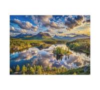 1000 Pieces Puzzles for Adults - Lake with A Mountain and Clouds Puzzle for Stress Relief and Leisure Home Decor Collectibles