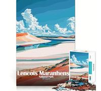 1000 Pieces Puzzles for Adults Lencois Maranhenses National Park Brazil Smooth Joint Fun Brain Skill Play Casual Game Time Birthday Fun Play (38x52cm)