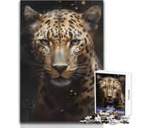 1000 Pieces Puzzles for Adults Leopard Imaginative Unwind during Free Time Clean Cut Seamless Interlock Toy Size 38x52cm