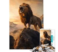 1000 Pieces Puzzles for Adults Lion King Roar Brain Intelligence Challenge Addictive Toys Relax Games Learning Educational Birthday Gifts (Size 75x50cm)