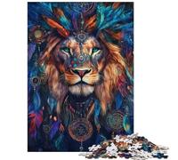 1000 Pieces Puzzles for Adults Lion Spirit Vision Practical Game Learning Educational Anti-Stress Toys with Matching Poster And Trivia Sheet Size 38x52cm