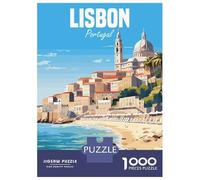 1000 Pieces Puzzles for Adults Lisbon Portugal Adult Puzzles Brain Teaser Game Enhance Memory Unique Gifts for Birthday And Christmas 38x26cm/1000pcs