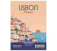 1000 Pieces Puzzles for Adults Lisbon, Portugal Jigsaw Puzzle Family Games Difficult Hard Unique Gifts for Birthday And Christmas 38x26cm/1000pcs
