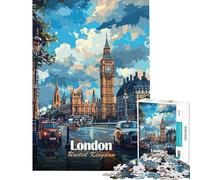 1000 Pieces Puzzles for Adults London, United Kingdom Cityscape Toy Intellectual Game Educational Games But Fun And Humorous Secret Santa Gifts (size 38x26cm)