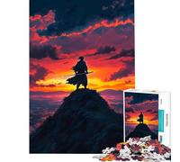 1000 Pieces Puzzles for Adults Lone Samurai at Sunset Brain Teaser Game Toys Educational Games Birthday Gifts Analysis And Logic (Size 38x52cm)