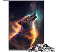 1000 Pieces Puzzles for Adults Lone Wolf in Space 1000-Piece Jigsaw Puzzle Brain Teaser Game for Teenagers, for Family Game Night (Size 26x38cm)