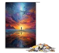 1000 Pieces Puzzles for Adults Looking at The World Alone Wooden Jigsaw for Adults And Kids Stress Relief Tool 1000PCS(75x50cm)