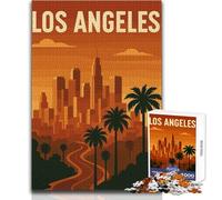 1000 Pieces Puzzles for Adults Los Angeles Travel Unwind during Free Time Clean Cut Seamless Interlock Toy Size 50x75cm
