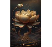 1000 Pieces Puzzles for Adults - Lotus Tree Plant Series Jigsaw Puzzle Children and Adolescents Educational Training Decompression Resistant Difficult Play Games