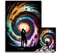 1000 Pieces Puzzles for Adults Love Of Galaxy Wooden Jigsaw Puzzles for Adults for Home Decor, Ideal Christmas & New Year Gift for Teenagers 50x75CM/19.68x29.52inch