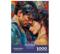 1000 Pieces Puzzles for Adults Loving Couple Watercolor Jigsaws for Adults Relax Games Enhance Memory Unique Gifts for Birthday And Christmas 70x50cm/1000pcs