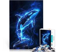 1000 Pieces Puzzles for Adults Luminescent Orca Dive Lernspiel-Herausforderungsspielzeug Wanddekoration38x26cm