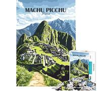 1000 Pieces Puzzles for Adults Machu Picchu Peru Poster Jigsaw Puzzle Brain Teaser Game Analysis And Logic Unique Gifts for Birthday And Christmas (Size 50x75cm)