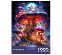 1000 Pieces Puzzles for Adults Magic Mushroom House Jigsaw for Adults Anti-Stress Toys Difficult Hard Difficult And Challenge 38x26cm/1000pcs