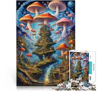 1000 Pieces Puzzles for Adults Magic Mushroom Made of wood,for and from 14 years and over Toys Educational Games Antistress Birthday and unique gifts。size:50x75cm/14.96x20.47inch