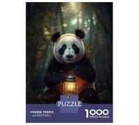 1000 Pieces Puzzles for Adults Magical Panda Glowing Lamp Teenager Puzzles Brain Teaser Game Home Decoration for Is Ideal As A Gift 38x26cm/1000pcs