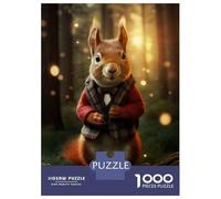 1000 Pieces Puzzles for Adults Magical Red Squirrel Jigsaw Puzzle Family Games Difficult Hard Unique Gifts for Birthday And Christmas 52x38cm/1000pcs