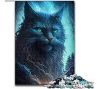 1000 Pieces Puzzles for Adults Maine Coon Cat Jigsaw Puzzles for Adults size 26x38cm Ideal for Lover, Perfect Christmas, New Year, Valentine's Gift