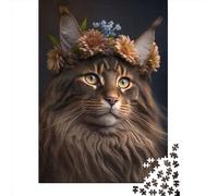 1000 Pieces Puzzles for Adults Maine Coon654 Creative Square Jigsaw Puzzles for Adults, Wooden Puzzles Home Decoration Jigsaw Puzzles 1000pcs (75x50cm)