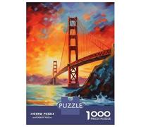 1000 Pieces Puzzles for Adults Majestic Golden Gate Teenager Puzzles Brain Teaser Game Home Decoration for Is Ideal As A Gift 70x50cm/1000pcs