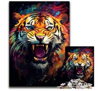 1000 Pieces Puzzles for Adults Majestic Painting Tiger Impossible Jigsaw Puzzles for Adults Family Interactive Game, Craft Gift with Colorful Artwork 1000 PCS(75x50cm)