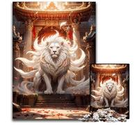 1000 Pieces Puzzles for Adults Majestic White Lion Puzzles for Adults for TeenagersTeens Ideal BirthdayHoliday Gift 1000 PCS(38x26cm)