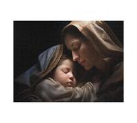 1000 Pieces Puzzles for Adults - Mary Holding A Sleeping Jesus Perfect Interlocking Clear Printing - Adults Educational Puzzle Gift Ideal