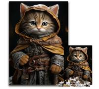 1000 Pieces Puzzles for Adults Medieval Cat Wooden Jigsaw Puzzles Creative Family GameHome Decor for Teenagers 1000 PCS(75x50cm)