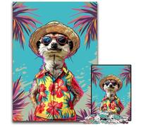 1000 Pieces Puzzles for Adults Meerkats on Vacation Puzzle Learning Educational Toys,is Ideal As Gifts for The Whole Family for Ages 14+ 26X38CM