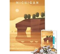1000 Pieces Puzzles for Adults Michigan Relaxing Games for Educational Game Challenge Toy Secret Santa Gifts Analysis And Logic (size 38x26cm)