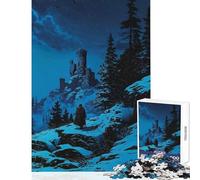 1000 Pieces Puzzles for Adults Midnight Fortress Anti-Stress Toys Funny Gift Brain Teaser Game Improving Love between Couples size 50x75cm