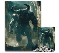 1000 Pieces Puzzles for Adults Minotaur in Temple Jigsaw Puzzles for Adults Intricate Design for Teenagers DIY Decor And BrainBoosting Fun 1000 PCS(75x50cm)