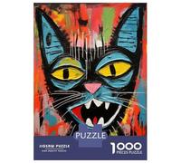 1000 Pieces Puzzles for Adults Modern Surreal Cat Jigsaw Puzzle Hands-on Game Home Decoration Unique Gifts for Birthday And Christmas 70x50cm/1000pcs