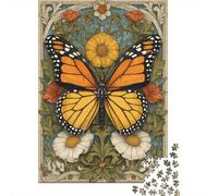 1000 Pieces Puzzles for Adults Monarch Butterfly Art Print Jigsaw Puzzle Hands-on Game Home Decoration Unique Gifts for Birthday And Christmas 38x26cm/1000pcs